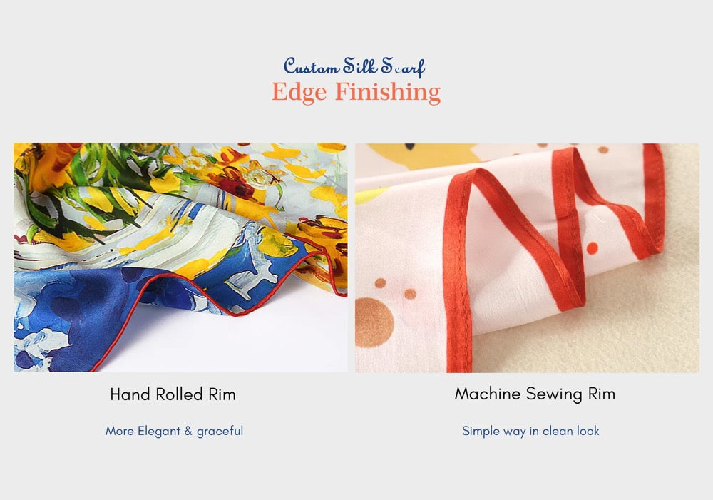 Custom Mulberry Silk Scarf, Personalized Silk Scarf Hand Rolled Hem, Custom Scarf Handmade Gift 100% Pure Silk Bandana, Wedding Favor Scarf