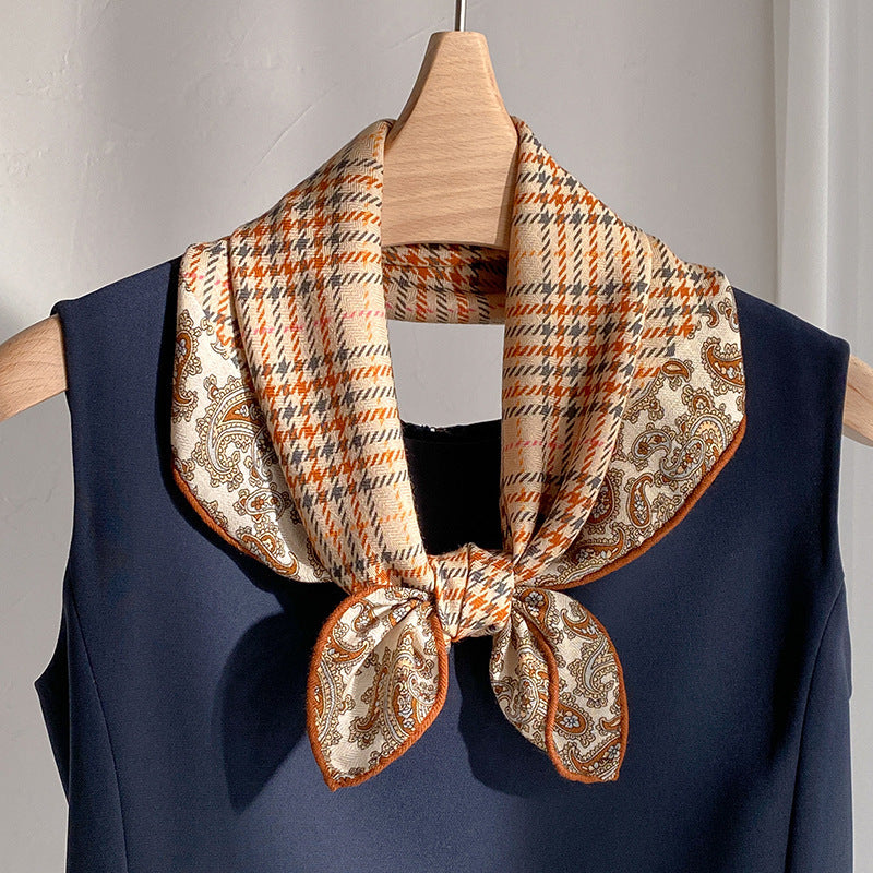 Luxury Silk Wool Blend Scarf - Versatile Two-Way Shawl for Women