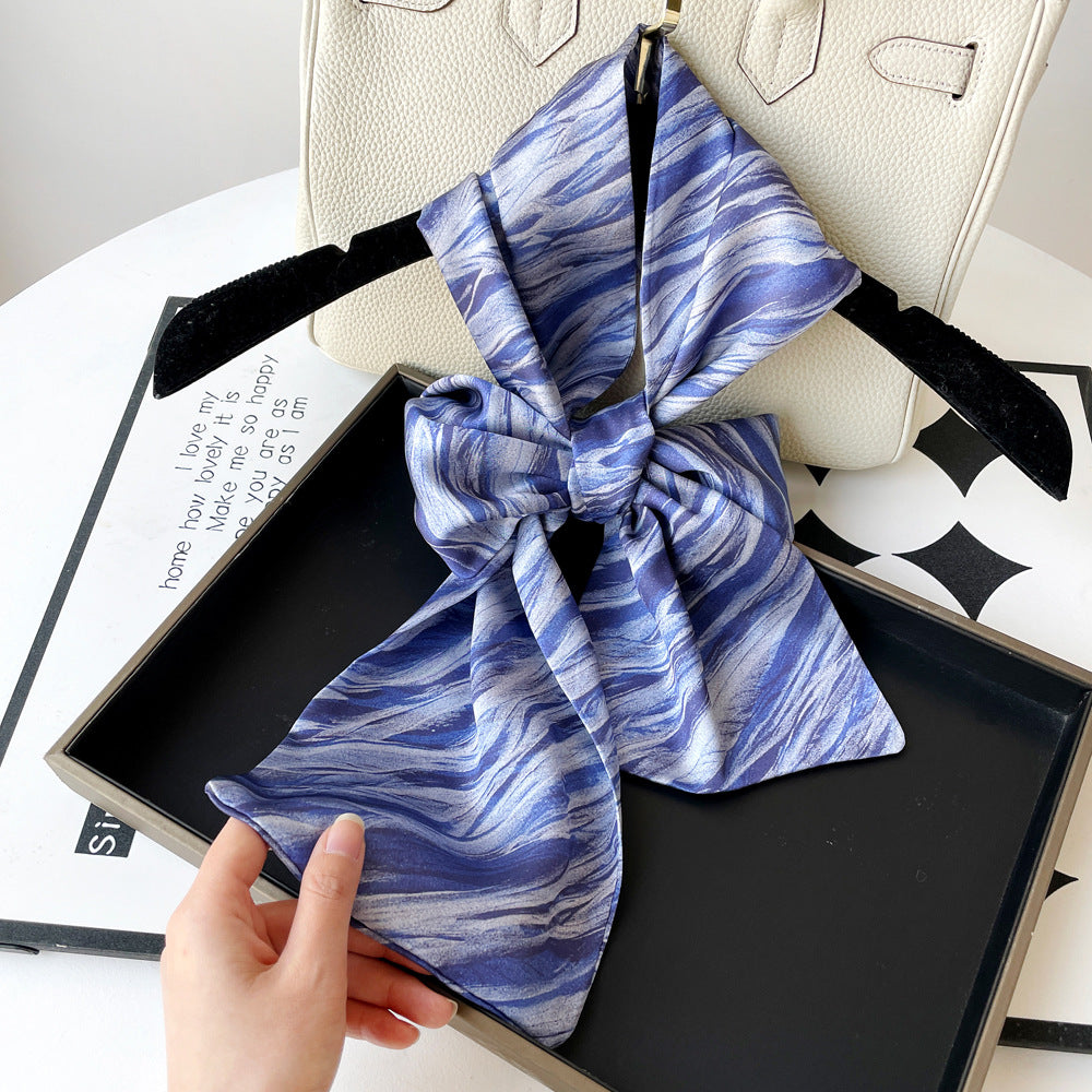 Women's Long Silk Scarf 150x16cm - Cashew Print Versatile Scarf for Daily Wear, Business & Travel Accessories