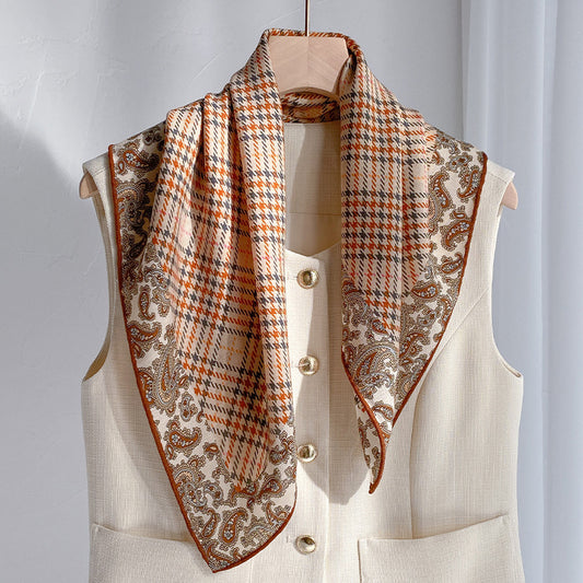 Luxury Silk Wool Blend Scarf - Versatile Two-Way Shawl for Women