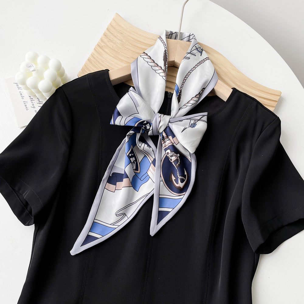 Summer Scarf for Women - Elegant Printed Scarf for Office, Travel & Daily Wear, Lightweight Chiffon Wrap