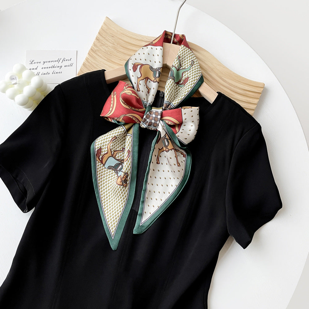Summer Scarf for Women - Elegant Printed Scarf for Office, Travel & Daily Wear, Lightweight Chiffon Wrap