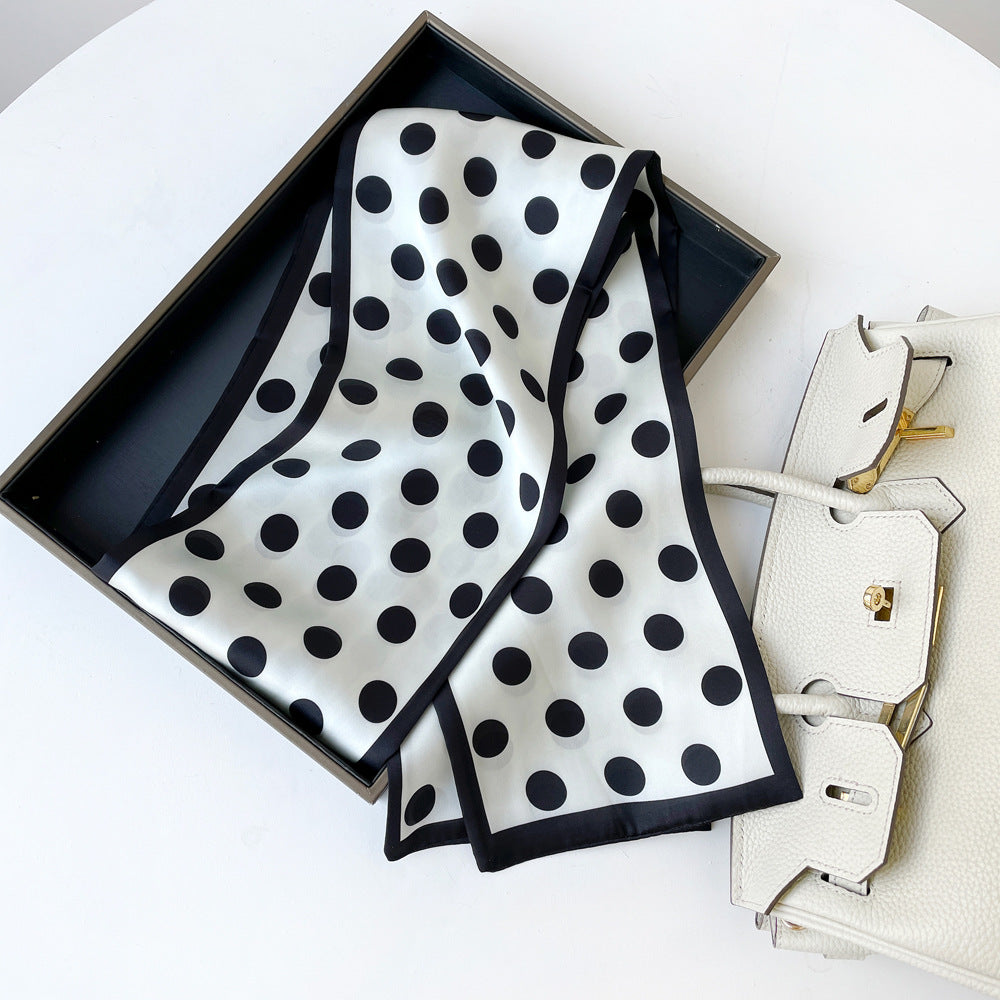 Women's Long Silk Scarf 150x16cm - Cashew Print Versatile Scarf for Daily Wear, Business & Travel Accessories