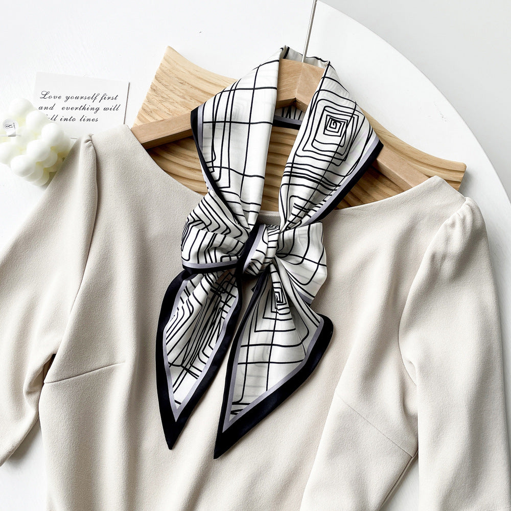 Summer Scarf for Women - Elegant Printed Scarf for Office, Travel & Daily Wear, Lightweight Chiffon Wrap