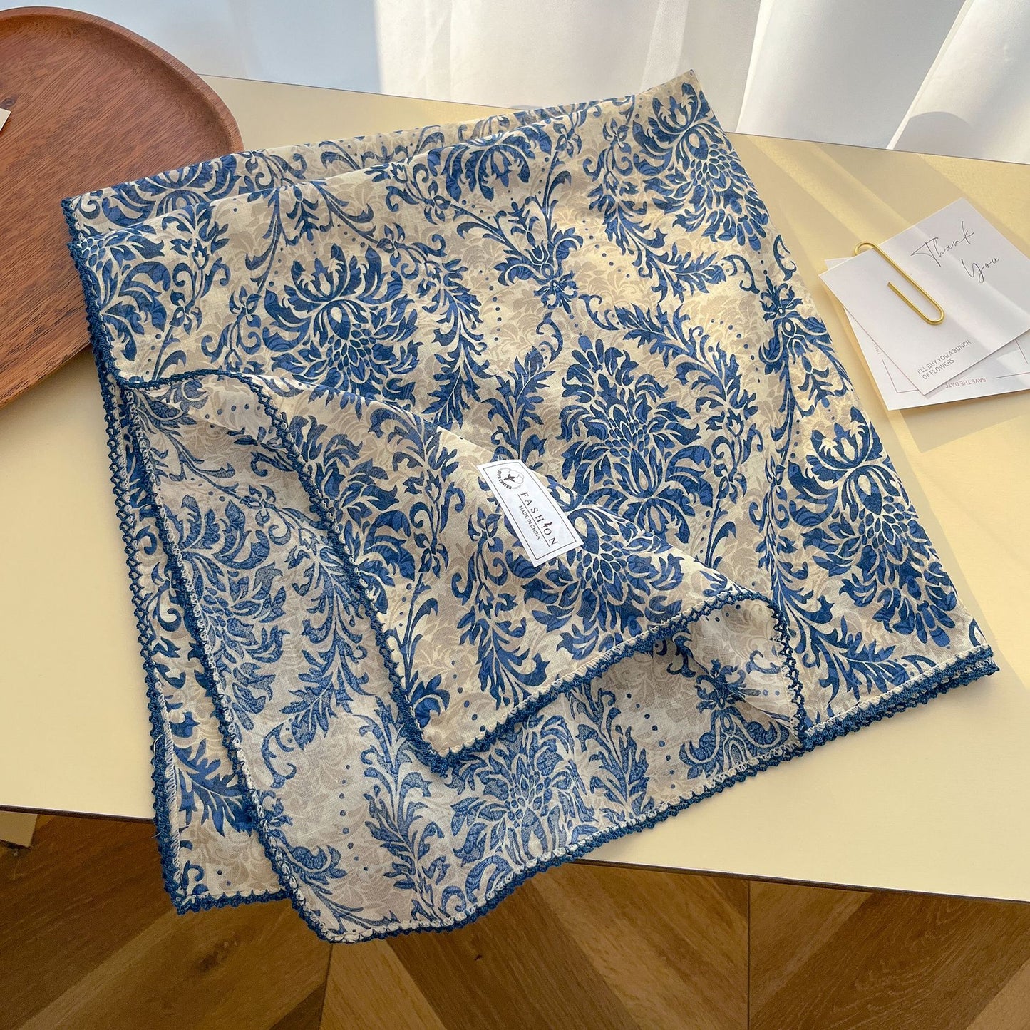 Silk-Like Polyester Scarf - Elegant Spring/Autumn Fashion Accessory for Women