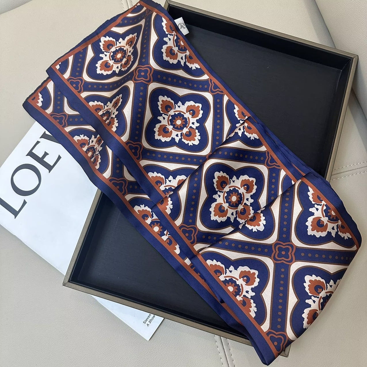 Women's Summer Korean Style Scarf - Lightweight Polyester Silk Scarf, Long Double-Sided Brocade Scarf, Versatile Fashion Accessory