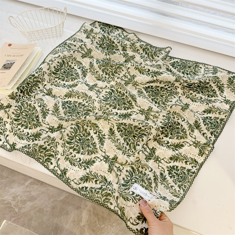 Silk-Like Polyester Scarf - Elegant Spring/Autumn Fashion Accessory for Women