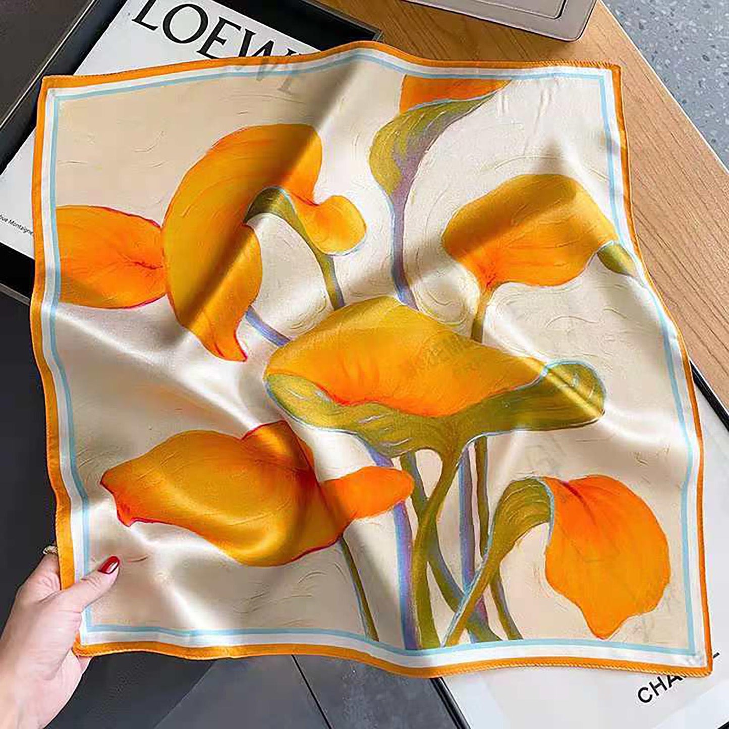 Custom Silk Wedding Scarf - Personalized Bridal Gift